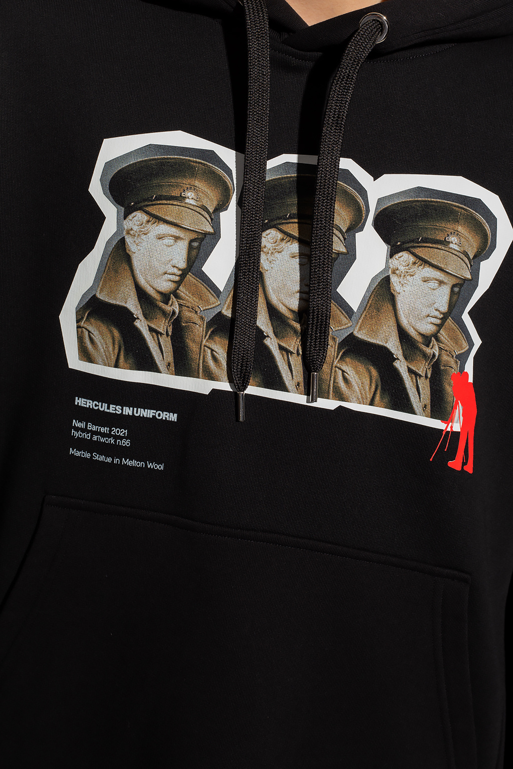 Printed striped hoodie Neil Barrett - SchaferandweinerShops